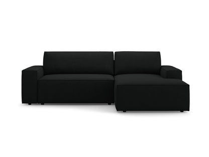 Jodie Corner Sofa With Bed Function And Box, 3 Seats, 246x151 cm — Black / Right
