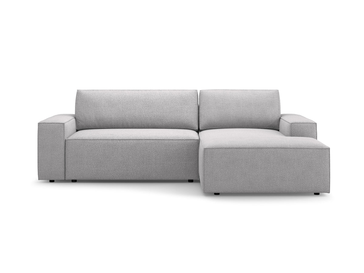 Jodie Corner Sofa With Bed Function And Box, 3 Seats, 246x151 cm — Light Grey / Right