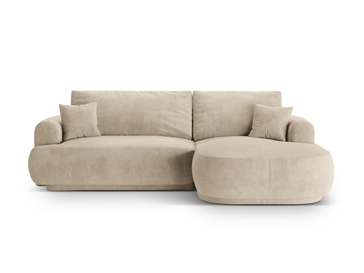 Ella Modular Corner Sofa With Bed Function And Box, 5 Seats, 271x174 cm — Light Beige / Right