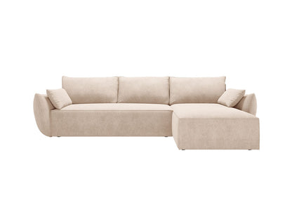 Kaelle Corner Sofa With Bed Function And Box, 4 Seats, 252x165 cm — Beige / Right