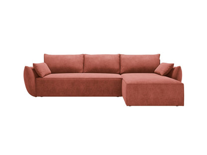 Kaelle Corner Sofa With Bed Function And Box, 4 Seats, 252x165 cm — Terracotta / Right