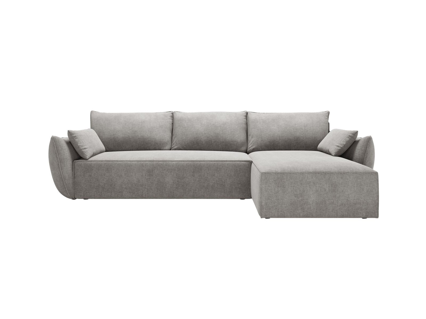 Kaelle Corner Sofa With Bed Function And Box, 4 Seats, 252x165 cm — Light Grey / Right