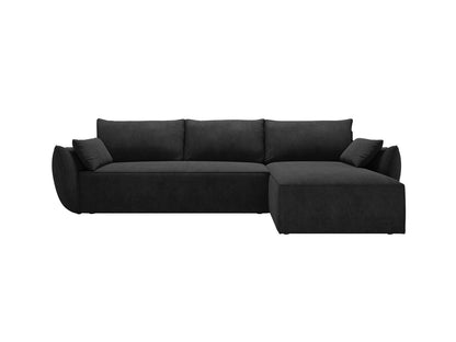 Kaelle Corner Sofa With Bed Function And Box, 4 Seats, 252x165 cm — Black / Right