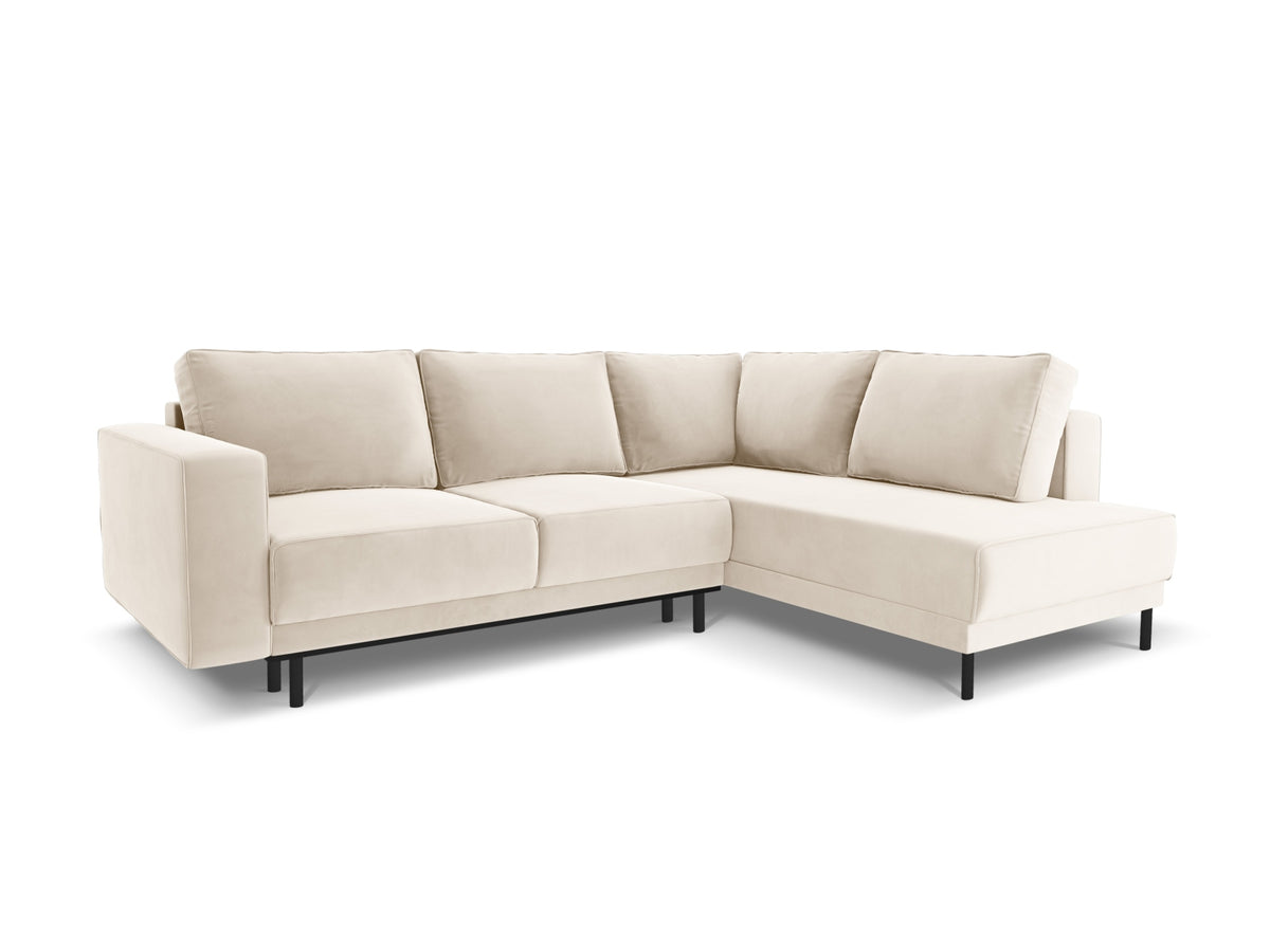 Caro Corner Sofa With Bed Function, 5 Seats, 247x187 cm — Light Beige / Right