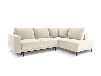Caro Corner Sofa With Bed Function, 5 Seats, 247x187 cm — Light Beige / Right