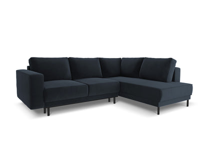 Caro Corner Sofa With Bed Function, 5 Seats, 247x187 cm — Dark Blue / Right