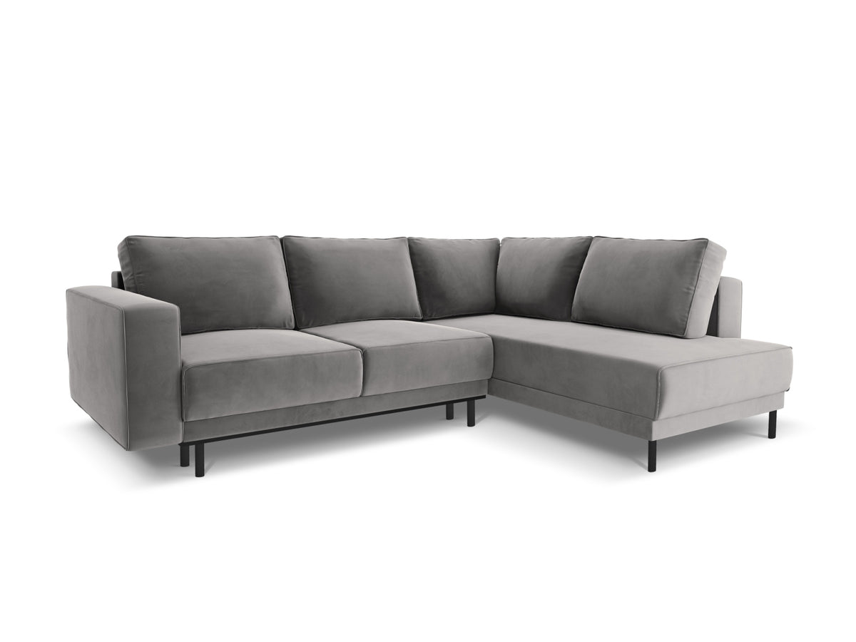 Caro Corner Sofa With Bed Function, 5 Seats, 247x187 cm — Light Grey / Right