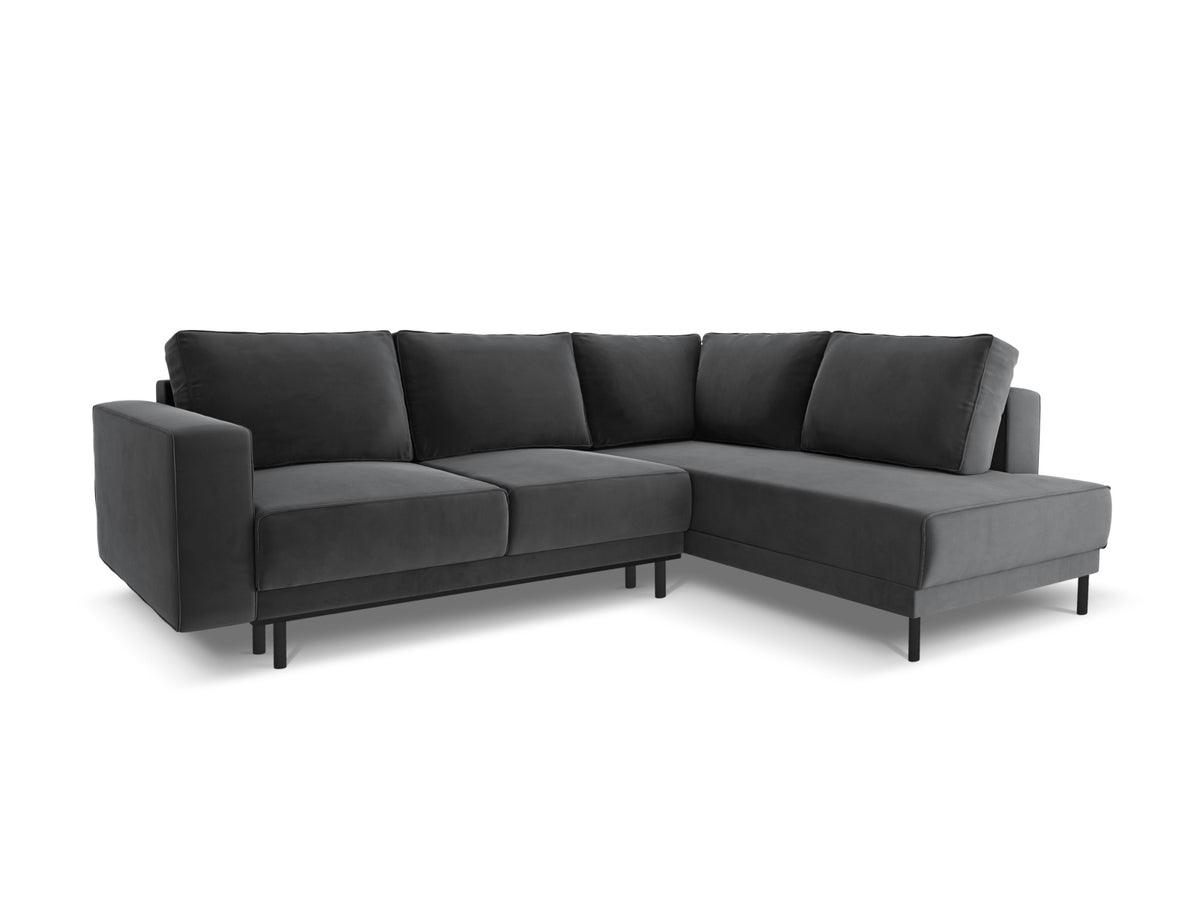 Caro Corner Sofa With Bed Function, 5 Seats, 247x187 cm — Grey / Right