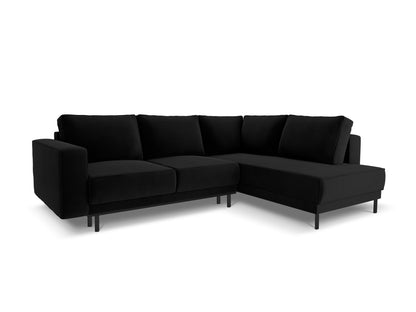 Caro Corner Sofa With Bed Function, 5 Seats, 247x187 cm — Black / Right