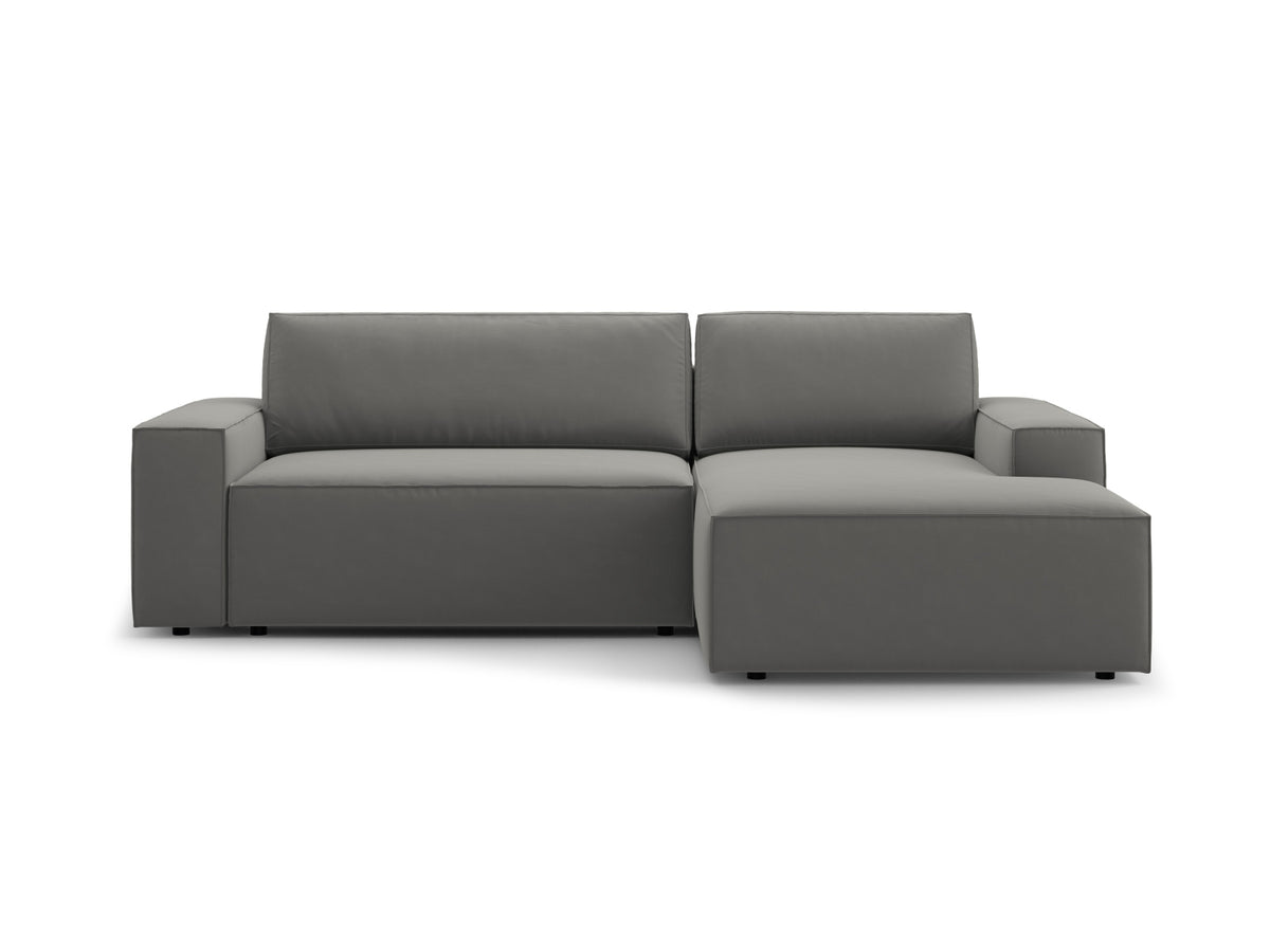 Jodie Corner Sofa With Bed Function And Box, 3 Seats, 246x151 cm — Light Grey / Right