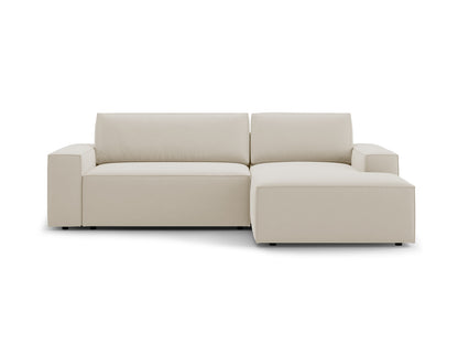 Jodie Corner Sofa With Bed Function And Box, 3 Seats, 246x151 cm — Dark Beige / Right