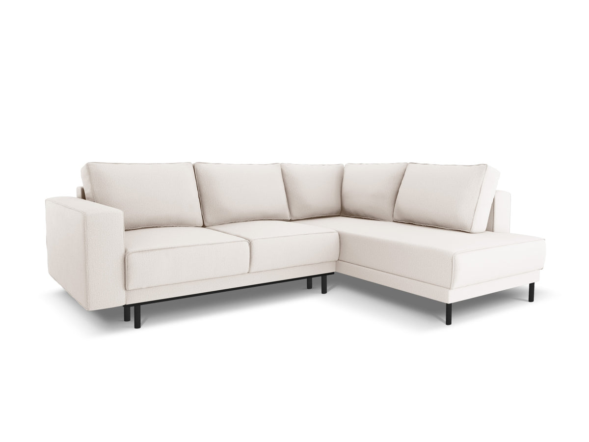 Caro Corner Sofa With Bed Function, 5 Seats, 247x187 cm — Light Beige / Right