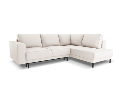 Caro Corner Sofa With Bed Function, 5 Seats, 247x187 cm — Light Beige / Right