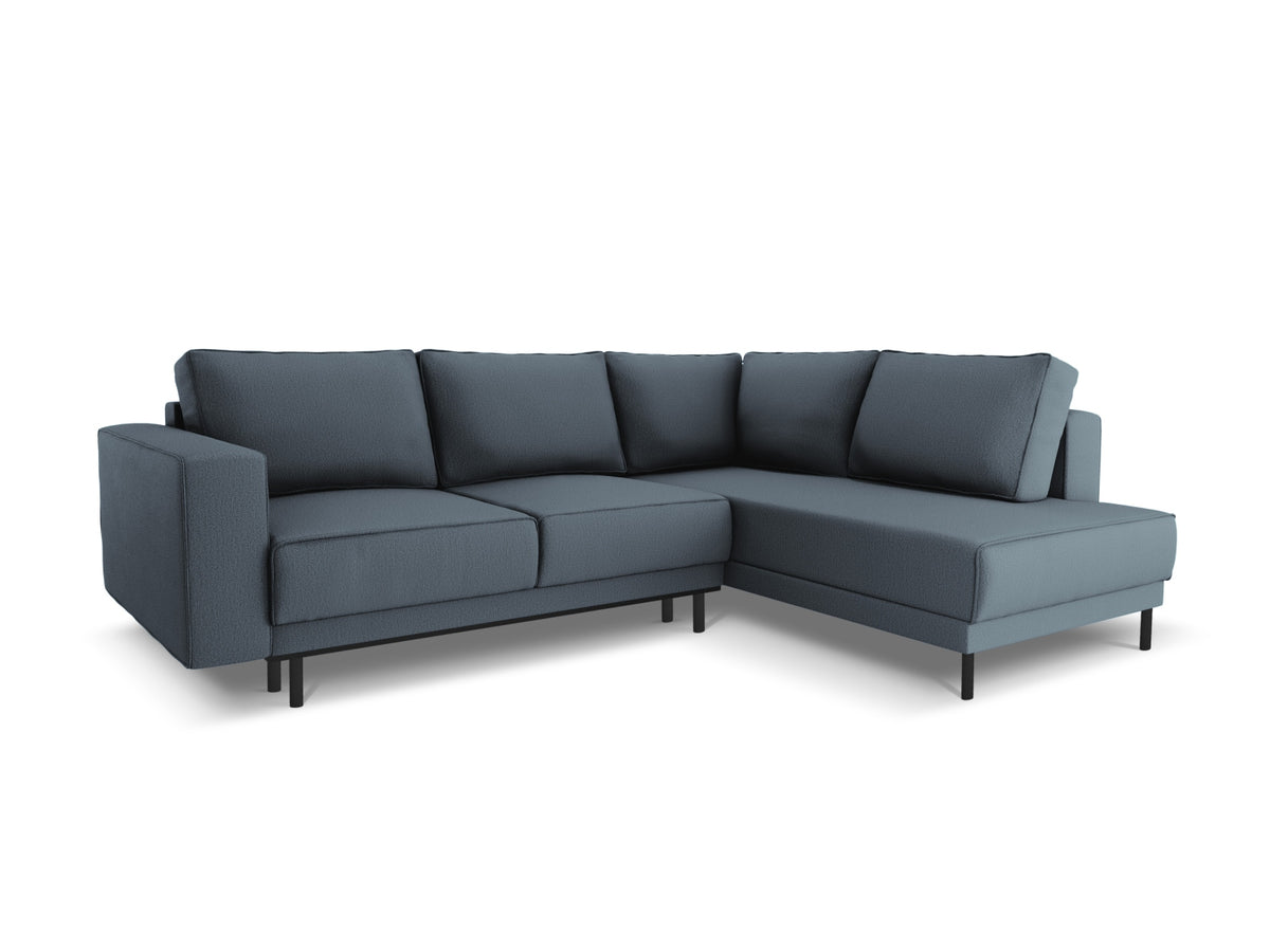 Caro Corner Sofa With Bed Function, 5 Seats, 247x187 cm — Blue / Right