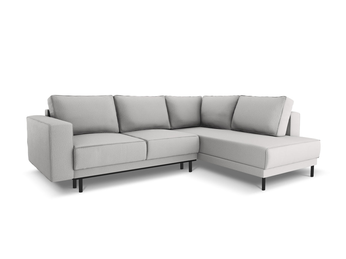 Caro Corner Sofa With Bed Function, 5 Seats, 247x187 cm — Light Grey / Right