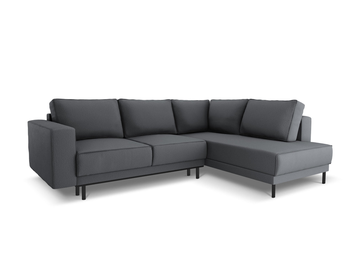 Caro Corner Sofa With Bed Function, 5 Seats, 247x187 cm — Dark Grey / Right