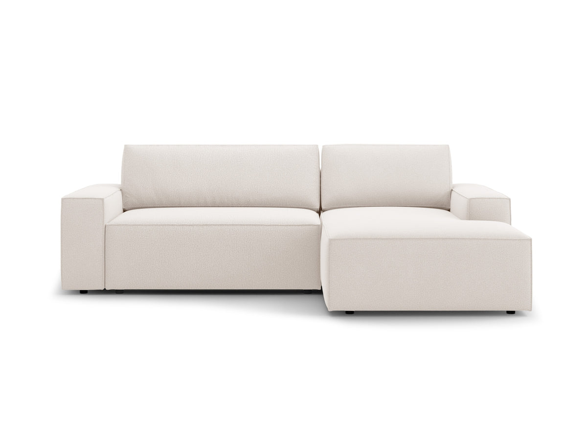 Jodie Corner Sofa With Bed Function And Box, 3 Seats, 246x151 cm — Light Beige / Right