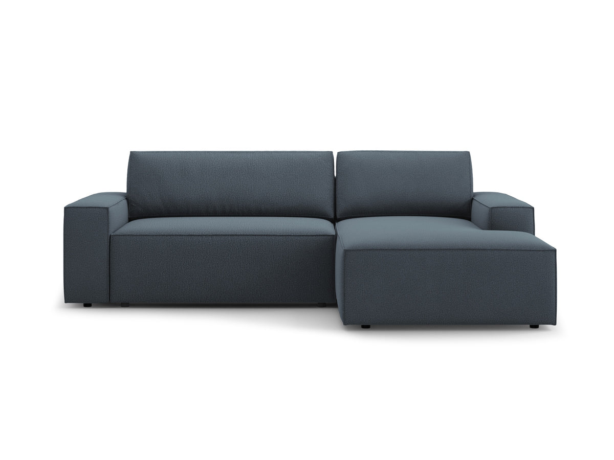Jodie Corner Sofa With Bed Function And Box, 3 Seats, 246x151 cm — Blue / Right