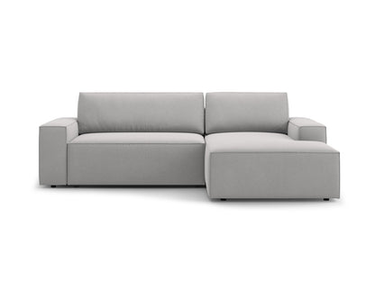 Jodie Corner Sofa With Bed Function And Box, 3 Seats, 246x151 cm — Light Grey / Right