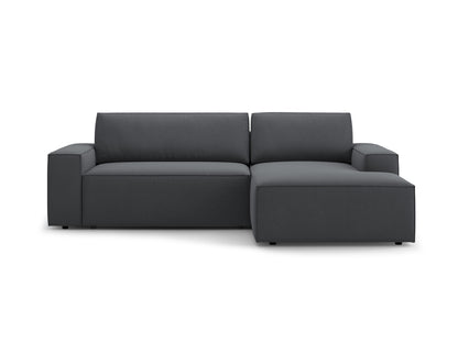 Jodie Corner Sofa With Bed Function And Box, 3 Seats, 246x151 cm — Dark Grey / Right