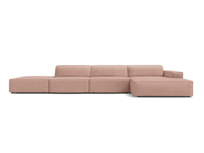 Jodie Corner Sofa, 5 Seats, 341x162 cm — Powder Pink / Right