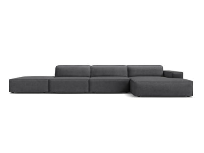 Jodie Corner Sofa, 5 Seats, 341x162 cm — Dark Grey / Right