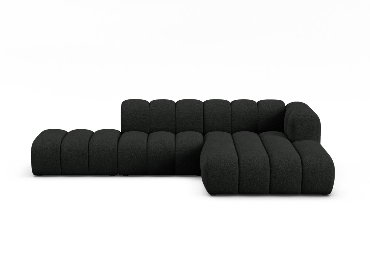 Lupine Modular Open Corner Sofa, 5 Seats, 299x177 cm — Black / Right