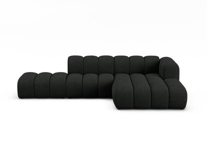 Lupine Modular Open Corner Sofa, 5 Seats, 299x177 cm — Black / Right
