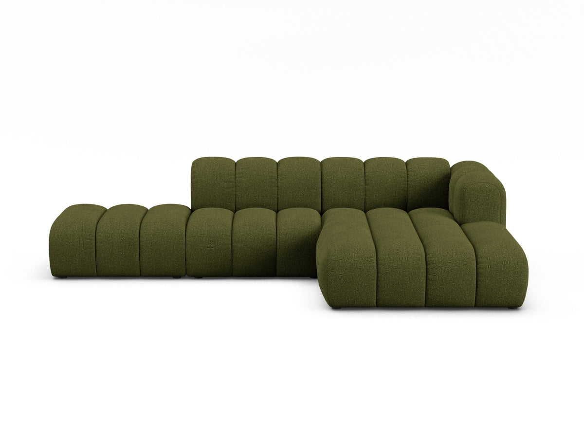 Lupine Modular Open Corner Sofa, 5 Seats, 299x177 cm — Dark Olive Green / Right
