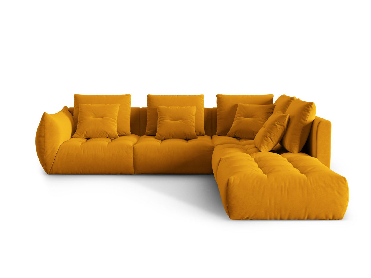 Bloom Modular Corner Sofa, 4 Seats, 316x307 cm — Yellow / Right