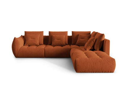 Bloom Modular Corner Sofa, 4 Seats, 316x307 cm — Terracotta / Right