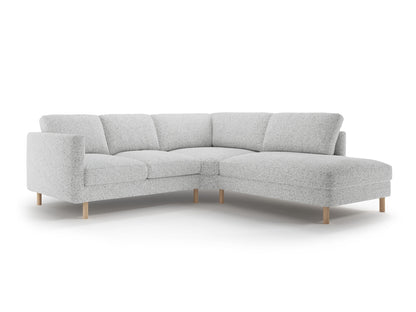 Eden Corner Sofa, 4 Seats, 267x234 cm — Light Grey Melange / Right