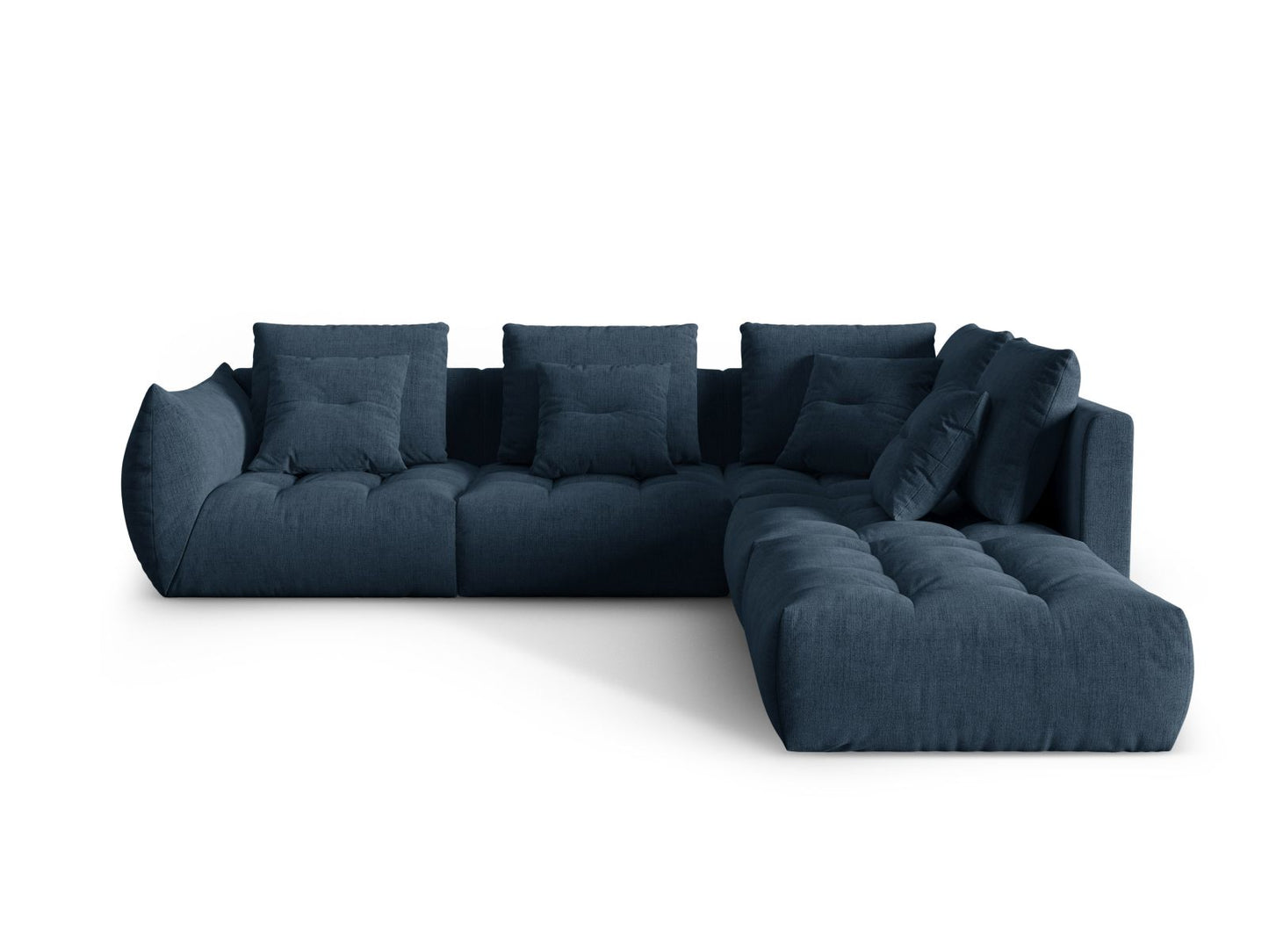 Bloom Modular Corner Sofa, 4 Seats, 316x307 cm — Navy Blue / Right