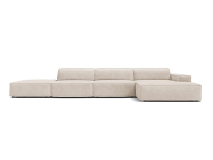 Jodie Modular Corner Sofa, 5 Seats, 341x162 cm — Beige / Right