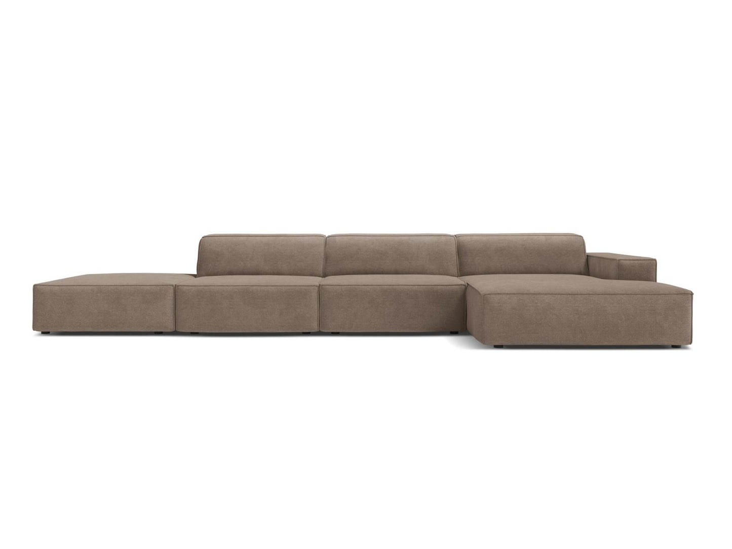 Jodie Modular Corner Sofa, 5 Seats, 341x162 cm — Cappuccino / Right
