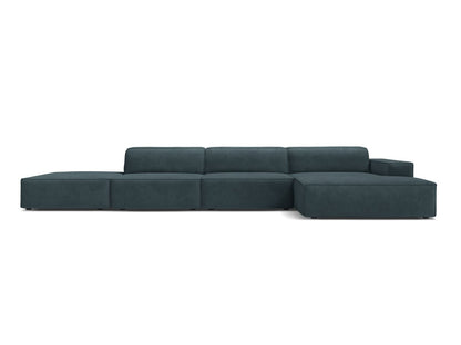 Jodie Modular Corner Sofa, 5 Seats, 341x162 cm — Deep Petrol / Right