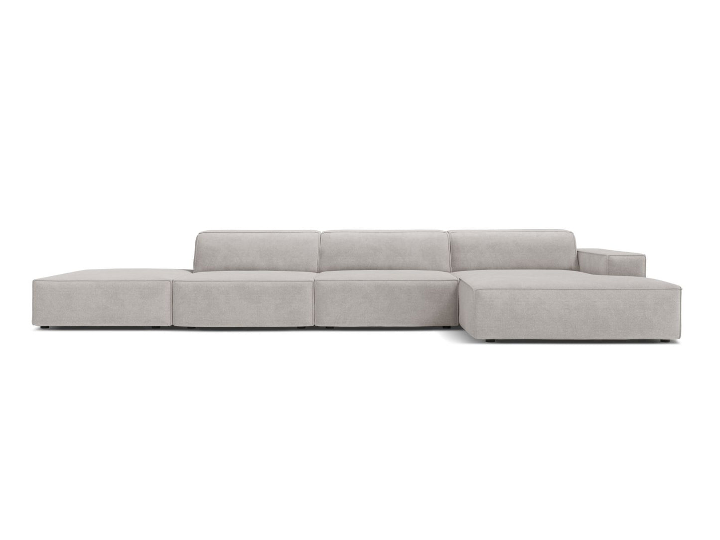 Jodie Modular Corner Sofa, 5 Seats, 341x162 cm — Light Grey / Right