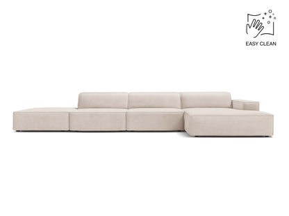 Jodie Modular Corner Sofa, 5 Seats, 341x162 cm — Light Beige / Right