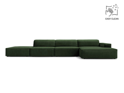 Jodie Modular Corner Sofa, 5 Seats, 341x162 cm — Bottle Green / Right