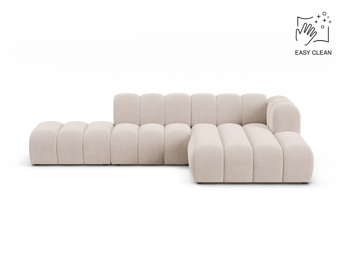 Lupine Modular Open Corner Sofa, 5 Seats, 299x177 cm — Light Beige / Right