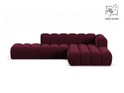 Lupine Modular Open Corner Sofa, 5 Seats, 299x177 cm — Burgundy / Right