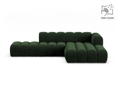 Lupine Modular Open Corner Sofa, 5 Seats, 299x177 cm — Bottle Green / Right