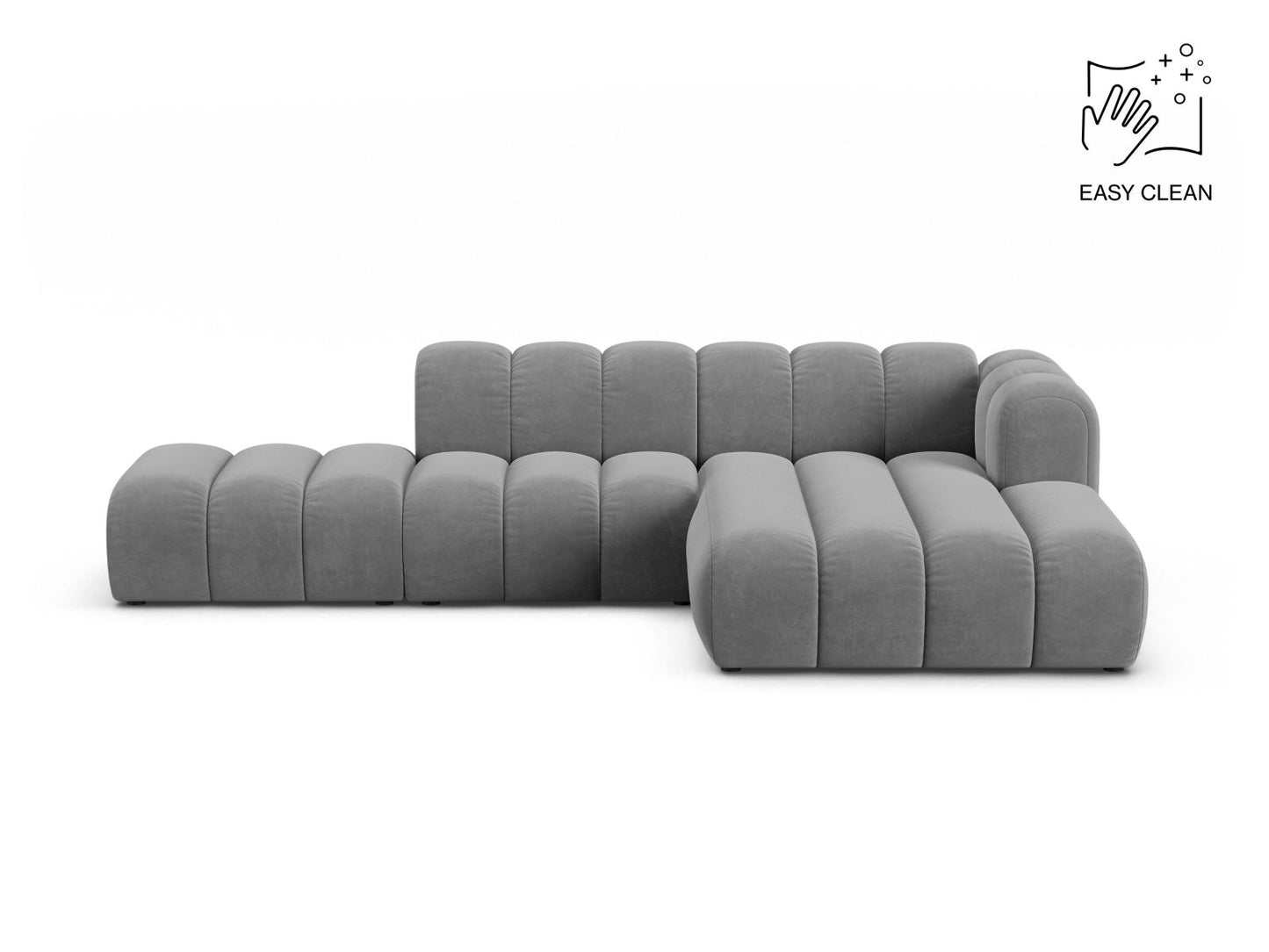 Lupine Modular Open Corner Sofa, 5 Seats, 299x177 cm — Light Grey / Right