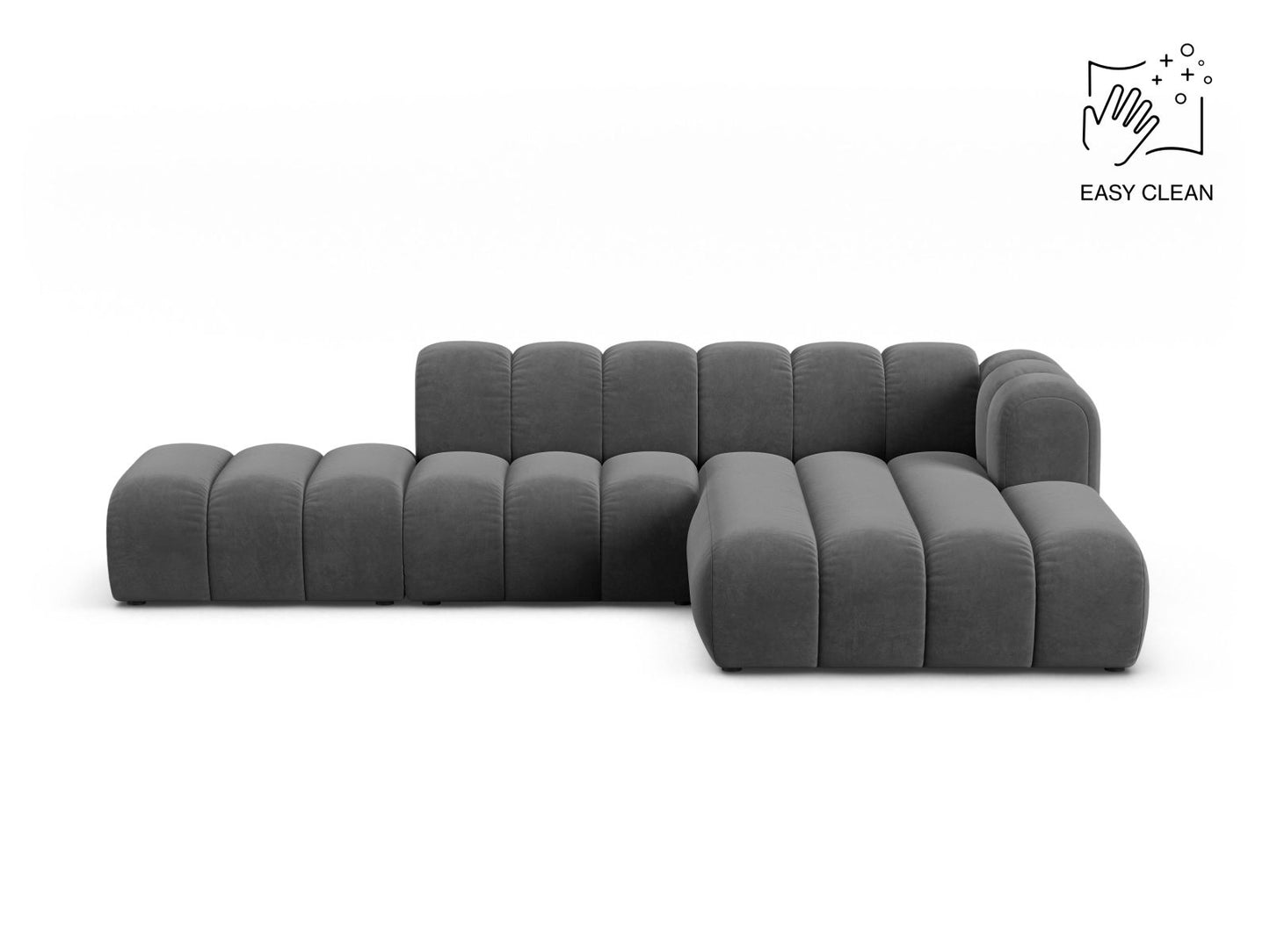 Lupine Modular Open Corner Sofa, 5 Seats, 299x177 cm — Grey / Right
