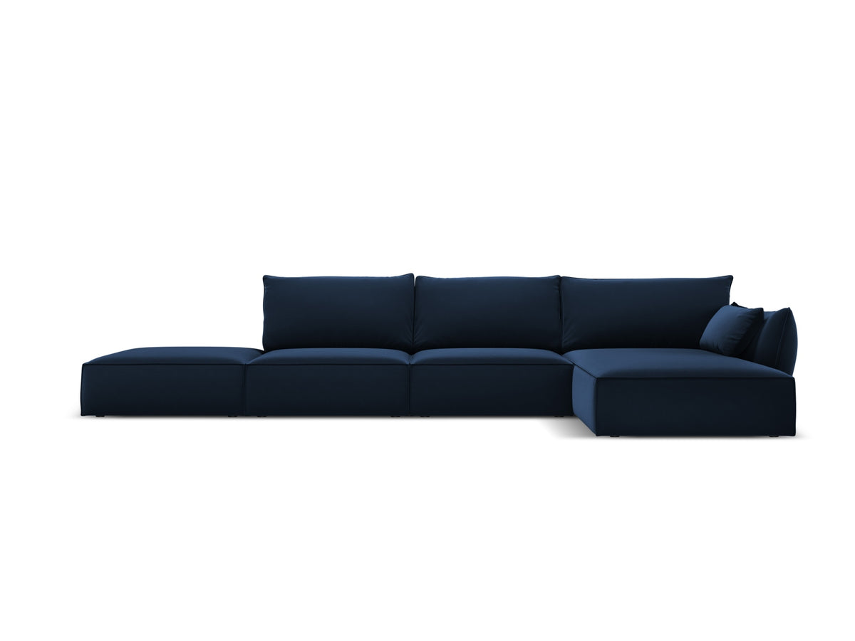 Kaelle Corner Sofa, 5 Seats, 364x171 cm — Royal Blue / Right