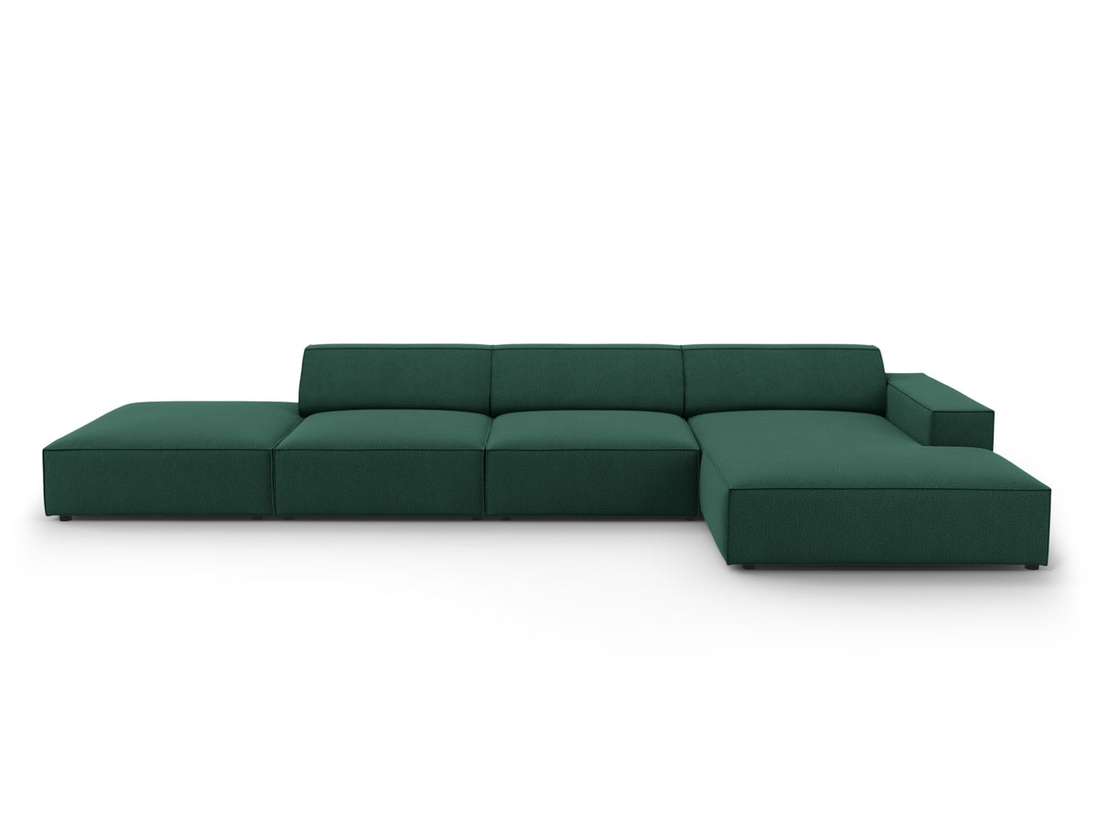 Jodie Corner Sofa, 5 Seats, 341x162 cm — Green / Right