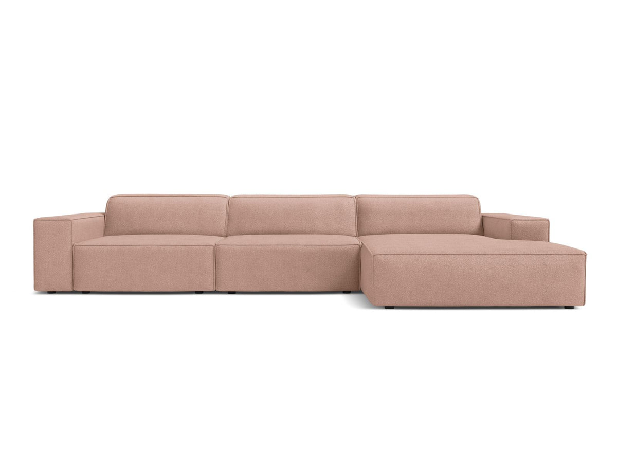 Jodie Corner Sofa, 4 Seats, 284x162 cm — Powder Pink / Right