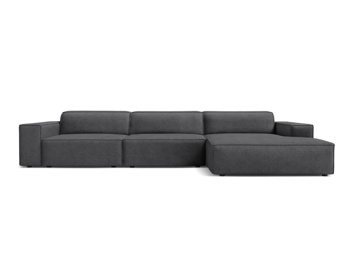 Jodie Corner Sofa, 4 Seats, 284x162 cm — Dark Grey / Right