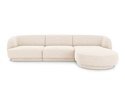 Miley Corner Sofa, 4 Seats, 255x156 cm — Light Beige / Right