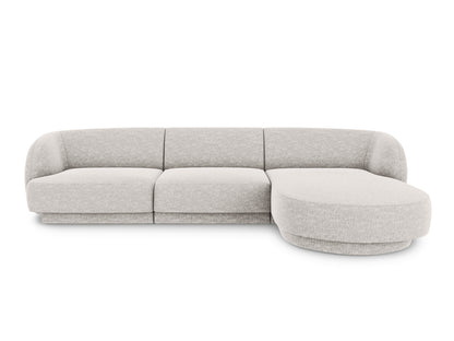 Miley Corner Sofa, 4 Seats, 255x156 cm — Light Grey / Right